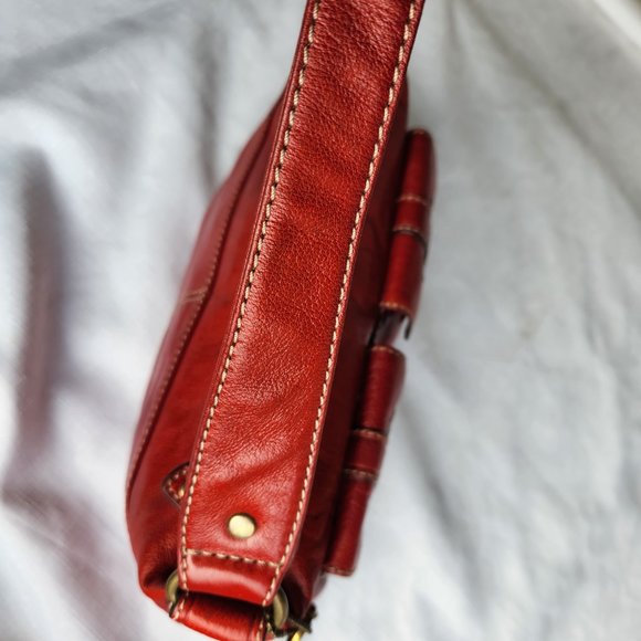Fossil Red Leather Lady Purse/ Handbag - Picture 15 of 16